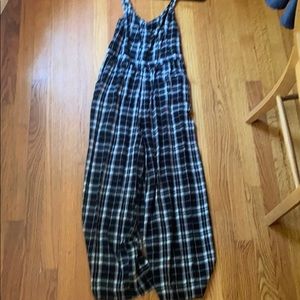 White and black jump suit